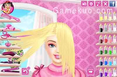 芭比的新髮型（Barbie Real Haircuts）遊戲圖
