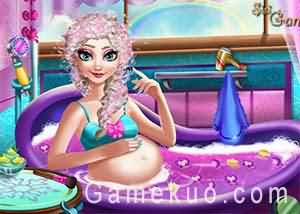 懷孕艾莎做SPA（Pregnant Elsa Spa）遊戲圖