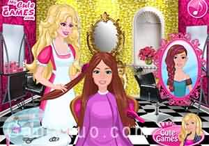芭比的美髮沙龍（Barbie's Hair Salon）遊戲圖
