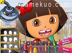 Dora完美的牙齒（Dora The Explorer Perfect Teeth）遊戲圖