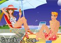 夏日海灘情侶泳裝