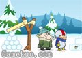 憤怒的卡通明星打雪仗