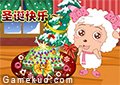 美羊羊做聖誕節蛋糕