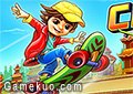特技滑板少年