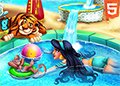 阿拉伯公主去游泳